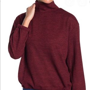 ALKAMY Turtleneck Drawstring Pullover Sweater Lg